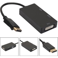 Wozlo Displayport To HDMI VGA DVI Çevirici Dp Dönüştürücü Display Port