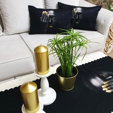 Körfez Kırlent Black Woman Desen Siyah 3 Lü Kombin Set