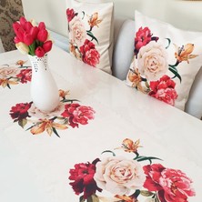 Körfez Kırlent Çiçekli Desen Baskılı 3 Lü Kombin Set