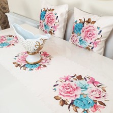 Körfez Kırlent Çiçekli Desen Baskılı 3 Lü Kombin Set