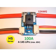Mauch 074 HS-100-HV 100A 4-14S Current Sensor Board / 2x 10CM 12AWG