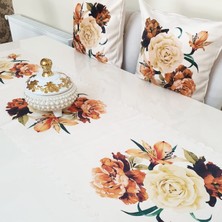 Körfez Kırlent Çiçekli Desen Baskılı 3 Lü Kombin Set