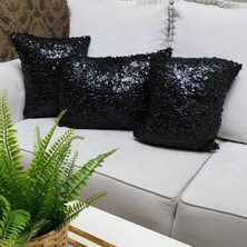 Körfez Kırlent Pul Payetli Kırlent Kılıfı 3lü Kombin Set