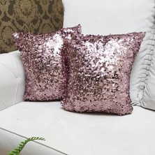 Körfez Kırlent Pul Payetli Kırlent Kılıfı 2li Kombin Set