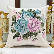 Körfez Kırlent Çiçek Bahçesi Baskılı Kırlent Kılıfı 43X43CM