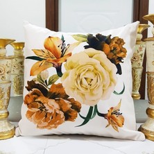 Körfez Kırlent Çiçek Bahçesi Baskılı Kırlent Kılıfı 43X43CM