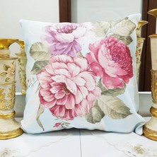 Körfez Kırlent Çiçek Bahçesi Baskılı Kırlent Kılıfı 43X43CM