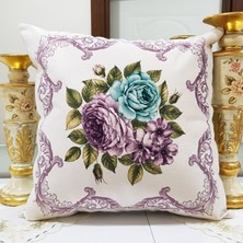 Körfez Kırlent Çiçek Bahçesi Baskılı Kırlent Kılıfı 43X43CM