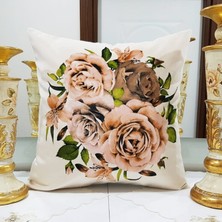 Körfez Kırlent Çiçek Bahçesi Baskılı Kırlent Kılıfı 43X43CM
