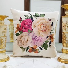 Körfez Kırlent Çiçek Bahçesi Baskılı Kırlent Kılıfı 43X43CM