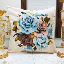 Körfez Kırlent Çiçek Bahçesi Baskılı Kırlent Kılıfı 43X43CM