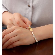 Vaoov 925 Ayar Gümüş Isimli Inci Bileklik