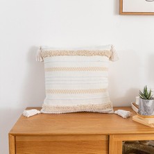 Vonluxe Tepeli Atmak Yastık Dekoratif Yastık Kapakları Yatak Çiftlik Evi Ev 45X45 cm (Yurt Dışından)