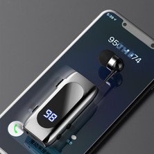 Fayshow Bluetooth 5.2 Kablosuz Lar Pil Ekran Akıllı Telefonlar Gümüş Kulaklık (Yurt Dışından)