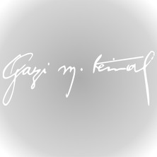 Quart Aksesuar Gazi M.kemal Atatürk Imza Sticker Oto Araba Cam Sticker
