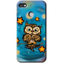 Bera Aksesuar General Mobile Gm 8 Go Kılıf Hd Desen Baskılı Arka Kapak - Owl Bird Stars