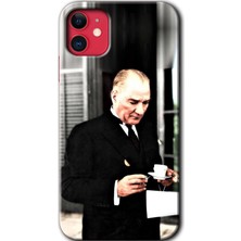 Bera Aksesuar iPhone 11 Kılıf Hd Desen Baskılı Arka Kapak - Atatürk Türk Kahvesi