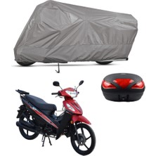 Teksin Stmax Mega 100 Arka Çanta Uyumlu Motosiklet Brandası Motor Brandası