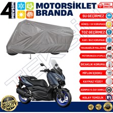 Teksin Yamaha X-Max 250 Abs Arka Çanta Uyumlu Motosiklet Brandası Motor Brandası