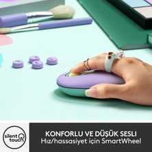 Logitech Emoji Tuşlu Pop Keys Dayream Kablosuz Klavye ve Pop Mouse Daydream Sessiz Kablosuz Mouse Seti