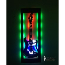 Çakra Gitar LED Işıklı Tablo Ahşap