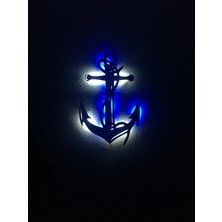 Çakra Çapa LED Işıklı Tablo Ahşap 50X35CM
