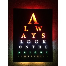 Çakra Always Look LED Işıklı Ahşap Tablo 50X35CM