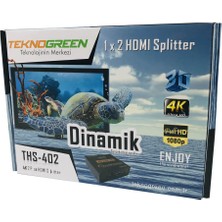 Teknogreen THS-402 2 Port 4K HDMI Splitter