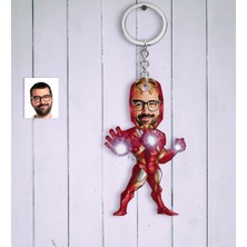 BK Kişiye Özel Demir Adam Karikatür Anahtarlık - 2