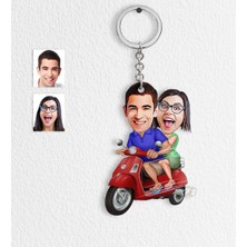 BK Kişiye Özel Sevgililer Karikatür Anahtarlık - 10