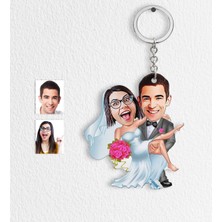 BK Kişiye Özel Evleniyoruz Karikatür Anahtarlık - 9