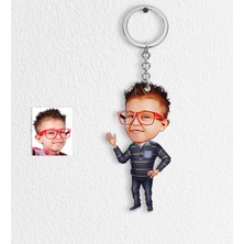 BK Kişiye Özel Erkek Çocuk Karikatür Anahtarlık - 2