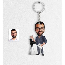 BK Kişiye Özel Bay Yönetmen Karikatür Anahtarlık - 1