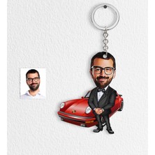 BK Kişiye Özel Bay Patron Karikatür Anahtarlık - 1