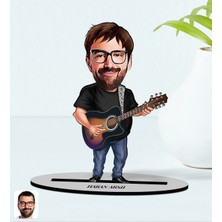 BK Kişiye Özel Baba Karikatürlü Ahşap Biblo Model-4