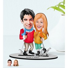 BK Kişiye Özel Isimli Sevgililer Karikatürlü Ahşap Biblo MODEL-107