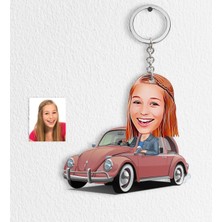 BK Kişiye Özel Bayan Sürücü Karikatür Anahtarlık