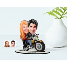 BK Kişiye Özel Sevgili Karikatürlü Ahşap Biblo Model-17