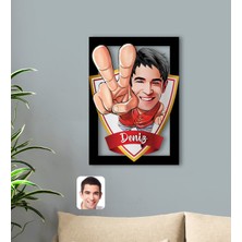 BK Kişiye Özel Isimli Erkek Karikatürlü 3D Ahşap Tablo-33