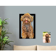 BK Kişiye Özel Tam Boy Köpek Karikatürlü 3D Ahşap Tablo-1