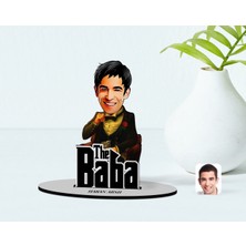 BK Kişiye Özel Godfather Baba Karikatürlü Ahşap Biblo Model-3