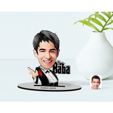 BK Kişiye Özel Godfather Baba Karikatürlü Ahşap Biblo Model-2