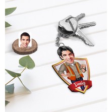 BK Kişiye Özel Isimli Erkek Karikatürlü Ahşap Anahtarlık-80