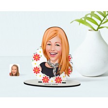 BK Kişiye Özel Kadın Karikatürlü Ahşap Biblo Model-51