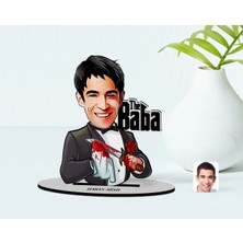 BK Kişiye Özel Godfather Baba Karikatürlü Ahşap Biblo Model-5