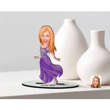 BK Kişiye Özel Prenses Karikatürlü Ahşap Biblo Model-1