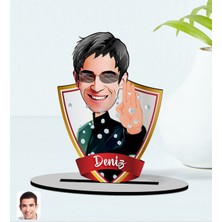 BK Kişiye Özel Isimli Matrix Neo Karikatürlü Ahşap Biblo Model-1