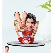 BK Kişiye Özel Isimli Erkek Karikatürlü Ahşap Biblo Model-33