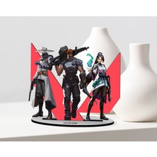 BK Kişiye Özel Isimli Valorant Cypher Brimstone Sage Tasarımlı Ahşap Biblo Model-1