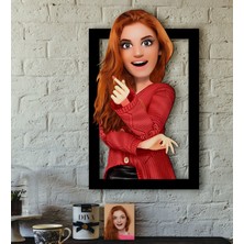 BK Kişiye Özel Bayan Barbie Bebek Karikatürlü 3D Ahşap Tablo-2